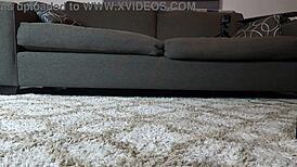 how does maisy deepthroat that fat cock without gagging on sloppy blowjob?