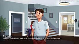 Stepson Bursts Cum All Over Stepmom's Panties in Summer Time Saga! Huge Cock Game with Mature Mother-in-Law Hentai 3D Action!