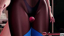 sexy miranda's pantyhose thighjob turns into bikini reverse lift fuck with pov moans and cumshot