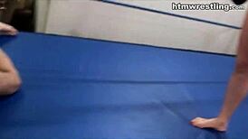 Femdom boxing dominates wimpy male loser