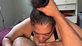 bbw ebony deepthroats bbc in shower then takes massive facial cumshot 💦🖤