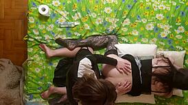 Russian Mistress Strapons Sissy Nun in Homemade Domination