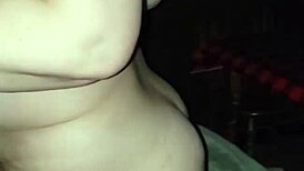 husband cums on and inside milf wife's big ass pussy on desk table