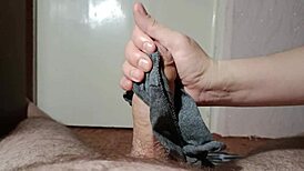 korean milf teases with panty handjob and natural small tits close-up