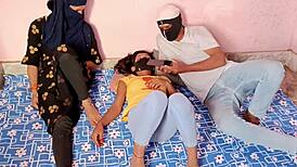 Muslim friend fucks virgin stepsis in dirty threesome 🔥😈