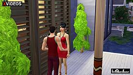 ignored wife sneaks out cheats on husband riding neighbor cock to creampie