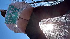 come camp road head outdoor wife shower sex almost caught?