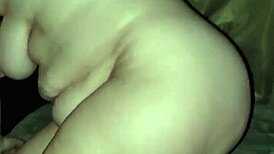 husband cums on and inside milf wife's big ass pussy on desk table