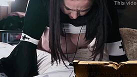 bbw nun's subtle anal exorcism tease