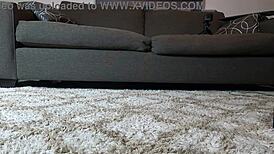 how does maisy deepthroat that fat cock without gagging on sloppy blowjob?