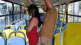 brazilian student groped fucked public bus rough outdoor