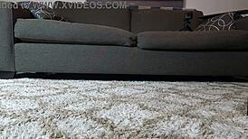 how does maisy deepthroat that fat cock without gagging on sloppy blowjob?