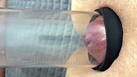 vacuum pumps swollen pussy then fingers fuck it deep