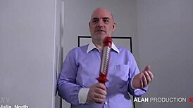 Julia north slutty threesome with deepthroat and anal!