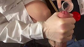 check out this milf wife on webcam fingering her ass anal while jerking massive cock to cum in mouth explosion!