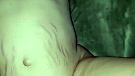 husband cums on and inside milf wife's big ass pussy on desk table