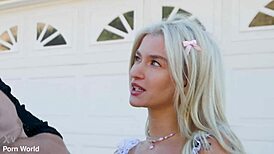 Slutty Emma Rosie Begs Hung Neighbor to Drill Her Tight Holes Deep!