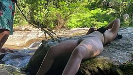 hot wife enjoys wild bush romp