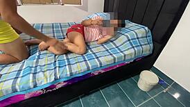 stepdad's massage gets too daring 😏