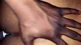 bald fat ebony teen flees from massive curvy cock