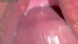 Shaved Japanese virgin pussy takes first cock Christmas closeup