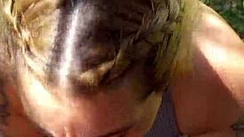 chubby blonde goddess sloppy deepthroats bbc morning facial cum swallow breakfast