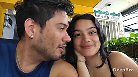 Petite Latina's Tight PUSSY Takes Rough DOGGY Ride