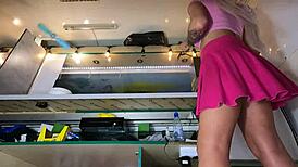 Hot office bitch perfect pussy caught on hidden upskirt cam