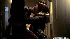 Capri Anderson rides hero cock in Spider-Man XXX parody scene 3 by Axel Braun