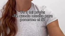 Teen Handjob Squeezes Teacher's Load In School Heat!!