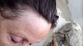 pov hotwife candi annie milks huge cock at pool then swallows every drop