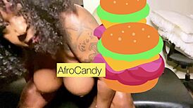 Honorable ebony starts knacking my fat ass tits from the door