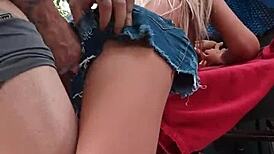 Blonde Stepdaughter Takes Deep Anal Toy Thrusts While Stepmom's Away Outdoors