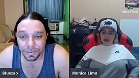 Pornstar Monica Lima answers public's spicy indecent questions outdoors