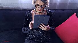 peeking under 50-year-old milf's miniskirt reveals hairy mature beaver