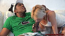 Petite blonde hope harper rides old bbc doggystyle to cum-guzzling missionary finish.