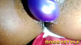 Pounding fat chubby teen pussy until it squirts wildly and cums hard