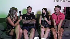 safada flashes wet pussy after dpv fetish talk then rides cock gushing hard