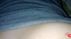 Shh! Curvy college teen gropes fat tits masturbating near sleeping roommate