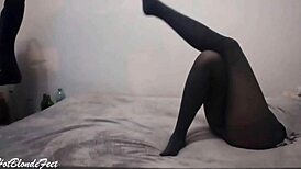 Miley Grey's Sexy Legs In Nylons Tease Perfectly