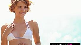 Skinny Ukrainian Lilit Ariel Poses Naked on Rocks