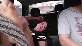 DRIVER CATCHES BIG CLIT LATINA FLASHING TITS IN TRAFFIC FOR QUICK MONSTER COCK RELEASE!