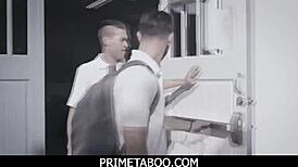 i never thought this nerdy teen could take double penetration in a wild threesome but damn she did