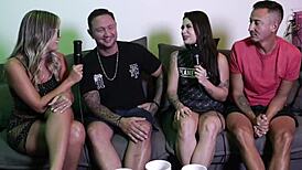 safada flashes wet pussy after dpv fetish talk then rides cock gushing hard