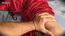 step sister-in-law's juicy hairy bbw pussy gets groped during massage turning into tight fuck accident