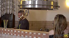 Daddy4k Young Skinny Dollface Fucks Old Man in Country House