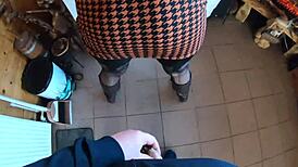 curvy milf calla ripped pantyhose fucked to squirting facial