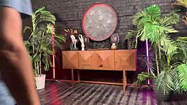 Panties hugging her ass under tight leggings tease