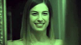 i never thought this nerdy teen could take double penetration in a wild threesome but damn she did