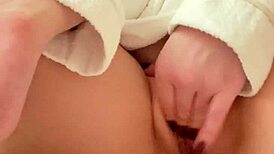 stepmom unwinds privately post-shower